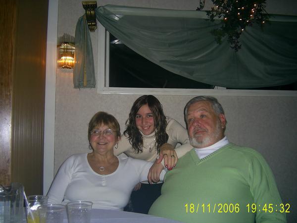 Linda, Dan and Sam Stoud   Jasmin's Grandparents and Sister